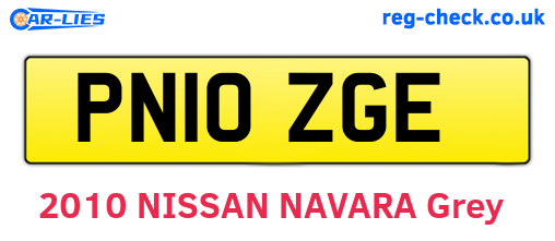 PN10ZGE are the vehicle registration plates.