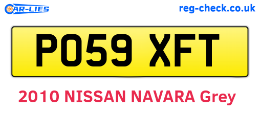 PO59XFT are the vehicle registration plates.