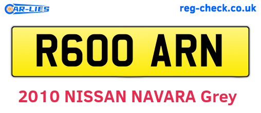R600ARN are the vehicle registration plates.
