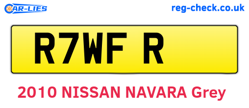 R7WFR are the vehicle registration plates.