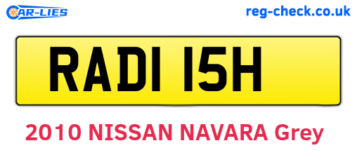 RAD115H are the vehicle registration plates.