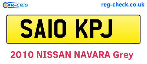 SA10KPJ are the vehicle registration plates.