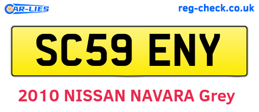 SC59ENY are the vehicle registration plates.