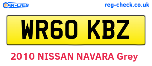 WR60KBZ are the vehicle registration plates.