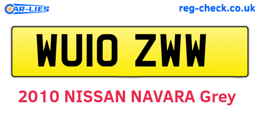 WU10ZWW are the vehicle registration plates.