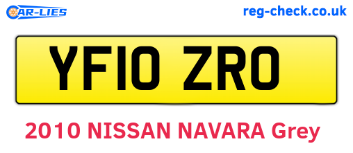 YF10ZRO are the vehicle registration plates.