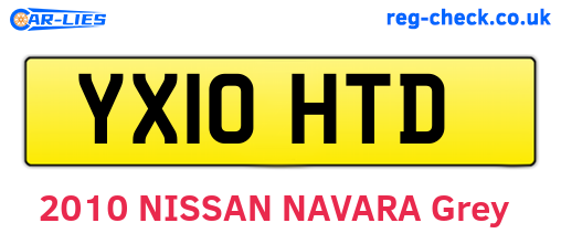 YX10HTD are the vehicle registration plates.