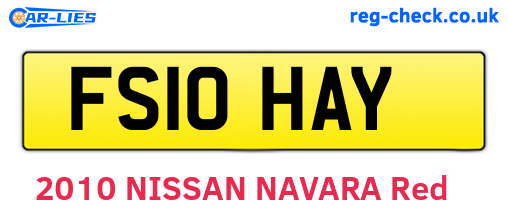 FS10HAY are the vehicle registration plates.