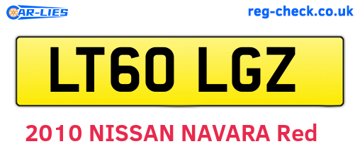 LT60LGZ are the vehicle registration plates.