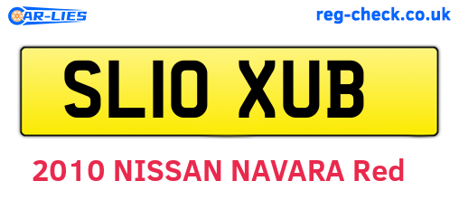 SL10XUB are the vehicle registration plates.