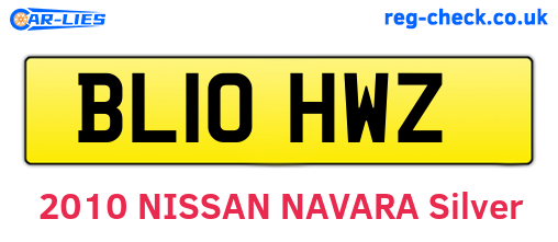BL10HWZ are the vehicle registration plates.