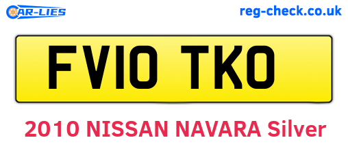 FV10TKO are the vehicle registration plates.