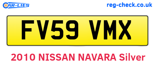 FV59VMX are the vehicle registration plates.