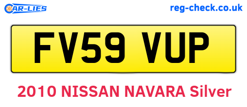 FV59VUP are the vehicle registration plates.