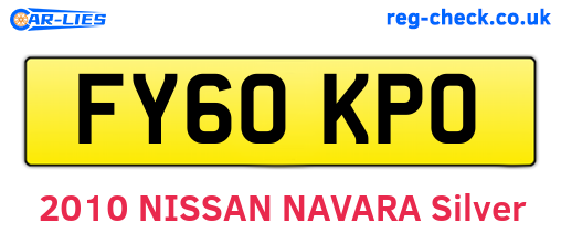 FY60KPO are the vehicle registration plates.