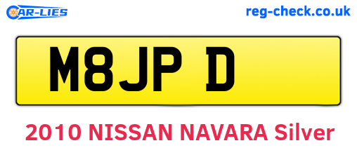 M8JPD are the vehicle registration plates.