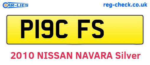 P19CFS are the vehicle registration plates.