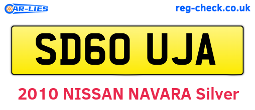 SD60UJA are the vehicle registration plates.