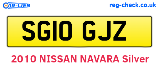SG10GJZ are the vehicle registration plates.