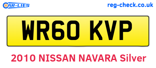 WR60KVP are the vehicle registration plates.