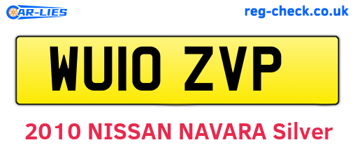 WU10ZVP are the vehicle registration plates.