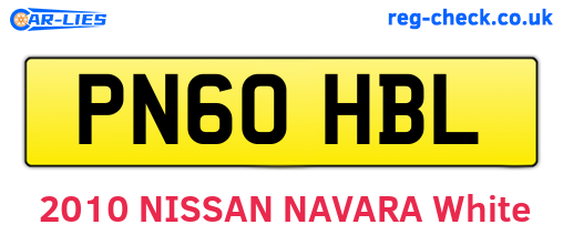 PN60HBL are the vehicle registration plates.