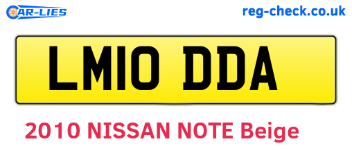 LM10DDA are the vehicle registration plates.