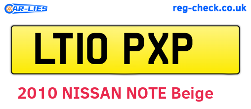 LT10PXP are the vehicle registration plates.