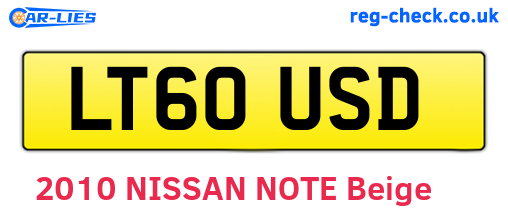 LT60USD are the vehicle registration plates.