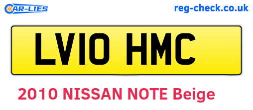 LV10HMC are the vehicle registration plates.