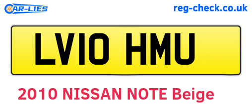 LV10HMU are the vehicle registration plates.