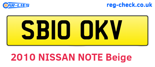 SB10OKV are the vehicle registration plates.