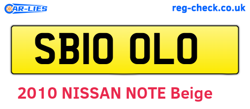 SB10OLO are the vehicle registration plates.