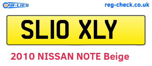 SL10XLY are the vehicle registration plates.
