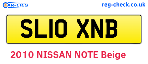SL10XNB are the vehicle registration plates.