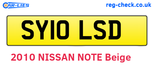 SY10LSD are the vehicle registration plates.