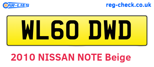 WL60DWD are the vehicle registration plates.