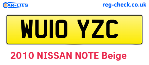 WU10YZC are the vehicle registration plates.