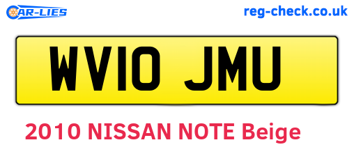 WV10JMU are the vehicle registration plates.