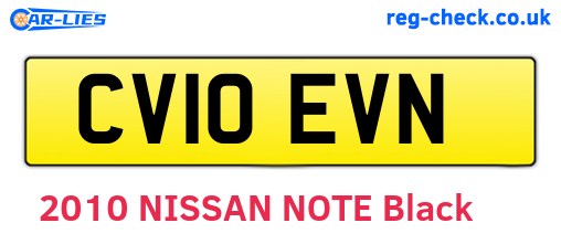 CV10EVN are the vehicle registration plates.