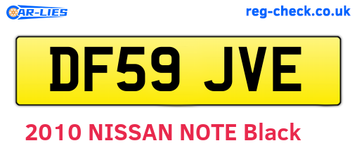 DF59JVE are the vehicle registration plates.