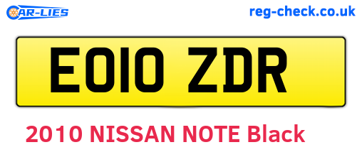 EO10ZDR are the vehicle registration plates.