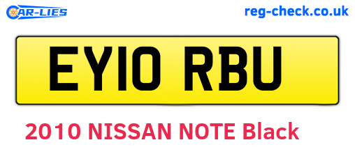 EY10RBU are the vehicle registration plates.