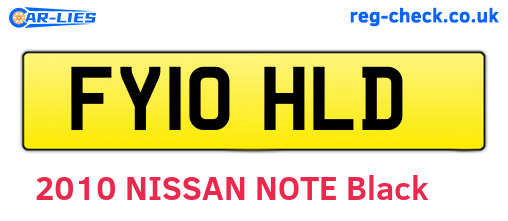 FY10HLD are the vehicle registration plates.