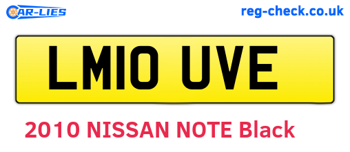 LM10UVE are the vehicle registration plates.