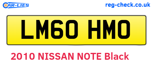 LM60HMO are the vehicle registration plates.