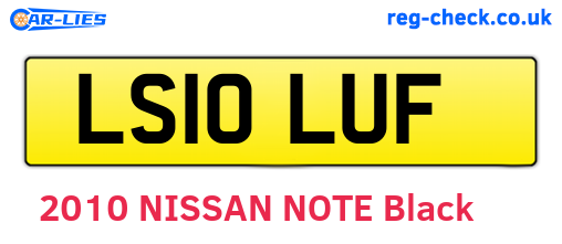 LS10LUF are the vehicle registration plates.