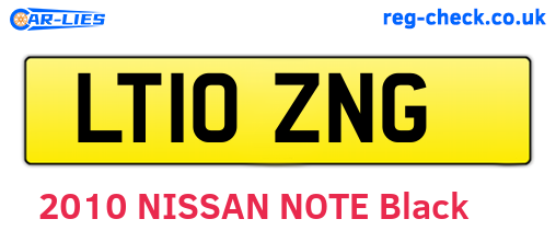 LT10ZNG are the vehicle registration plates.