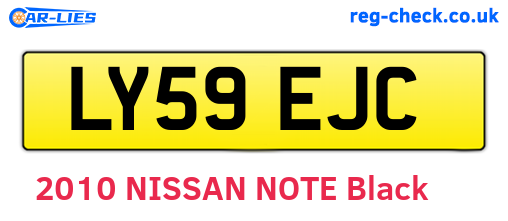 LY59EJC are the vehicle registration plates.