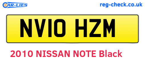 NV10HZM are the vehicle registration plates.